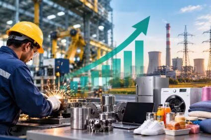 Industrial output grows 6.7% on manufacturing, electricity
